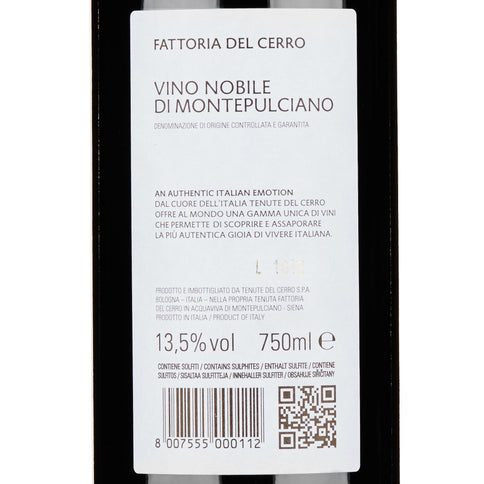 Vino Nobile di Montepulciano DOCG "Silìneo" 2022 - Fattoria del Cerro, Tenute del Cerro (cassetta di legno)