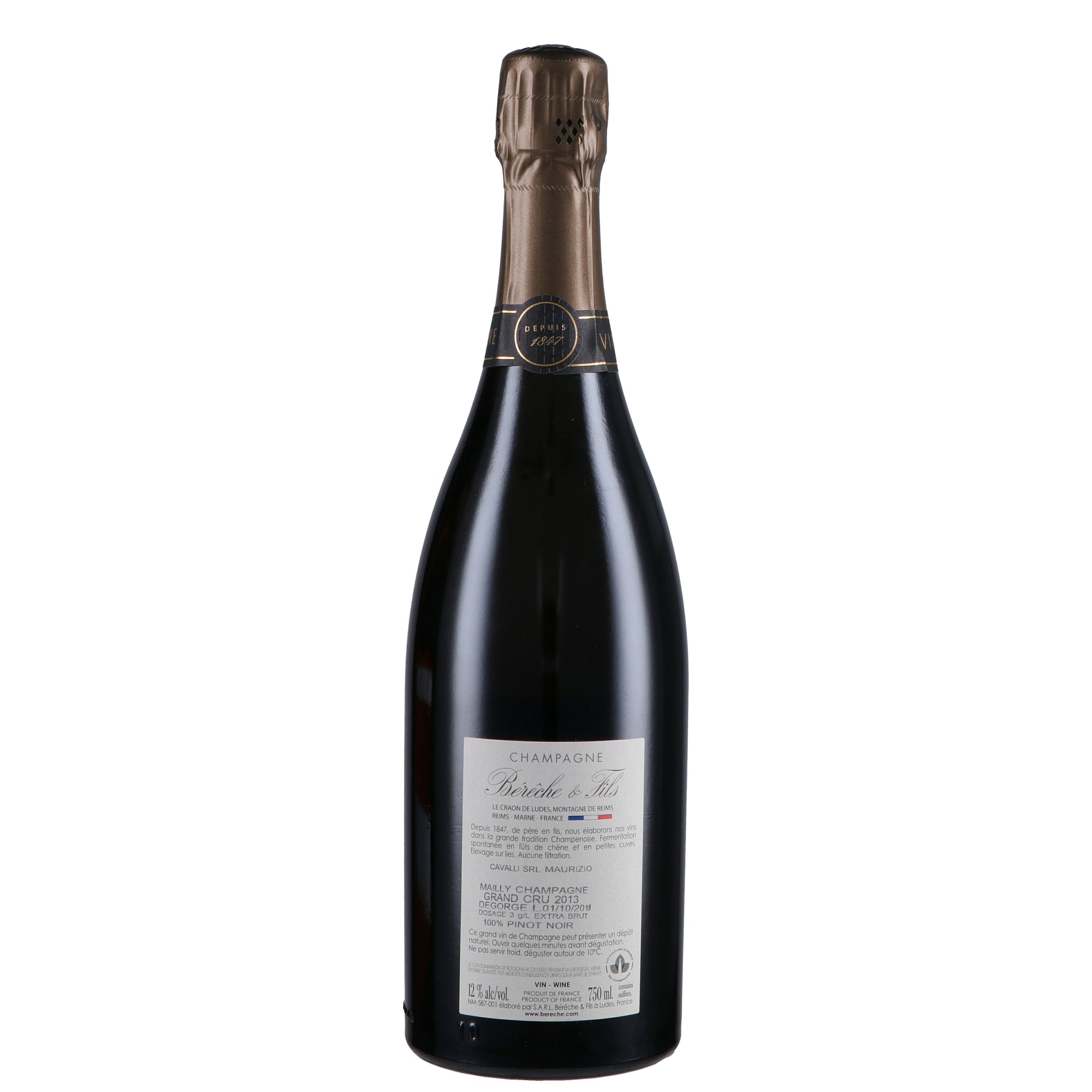 Champagne Extra Brut Grand Cru Mailly-Champagne AOC 2020 - Bérêche et Fils