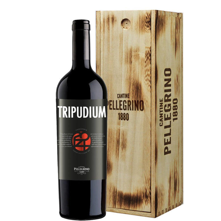 Terre Siciliane Nero d'Avola IGT "Tripudium" 2023 Magnum - Cantine Pellegrino 1880 (cassetta di legno)
